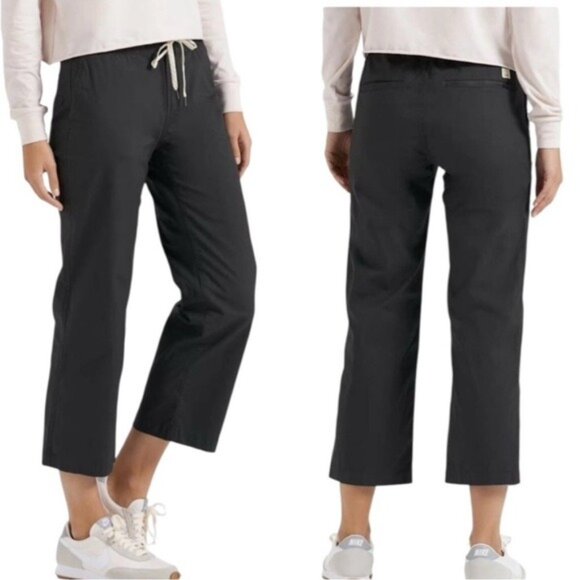 Vuori Wide Leg Rip Stop Cropped Pants Charcoal Gray Size XS - Picture 1 of 7